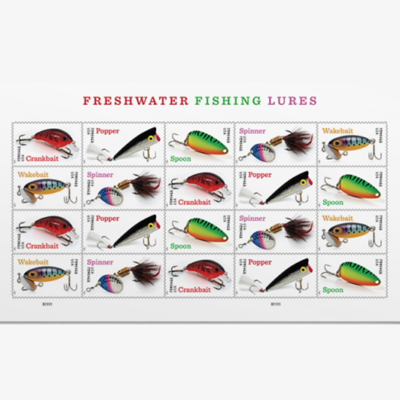 2025 Freshwater Fishing Lures Forever First Class Postage Stamps Stamp Online Store