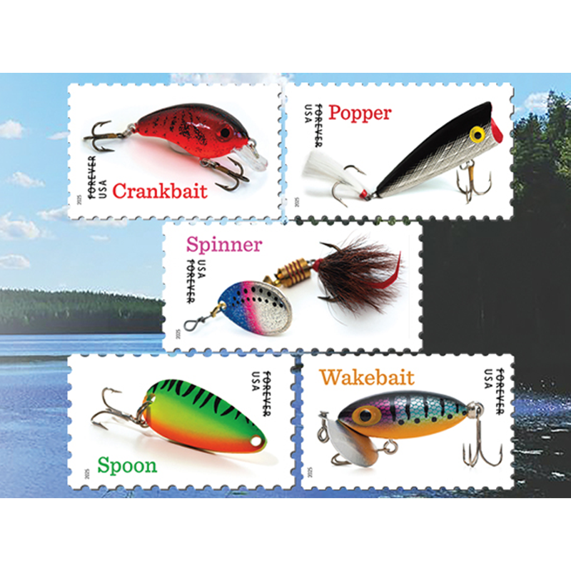 2025 Freshwater Fishing Lures Forever First Class Postage Stamps Stamp Online Store