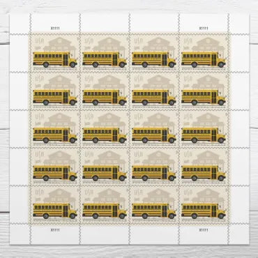 2023 School Bus First Class Postage Stamps (Additional Ounce) Foreverstamp