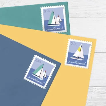 2023 Sailboats Postcard Forever First Class Postage Stamps (For Postcard Only) Foreverstamp