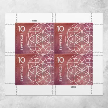 2023 $10 Floral Geometry Forever First Class Postage Stamp Foreverstamp