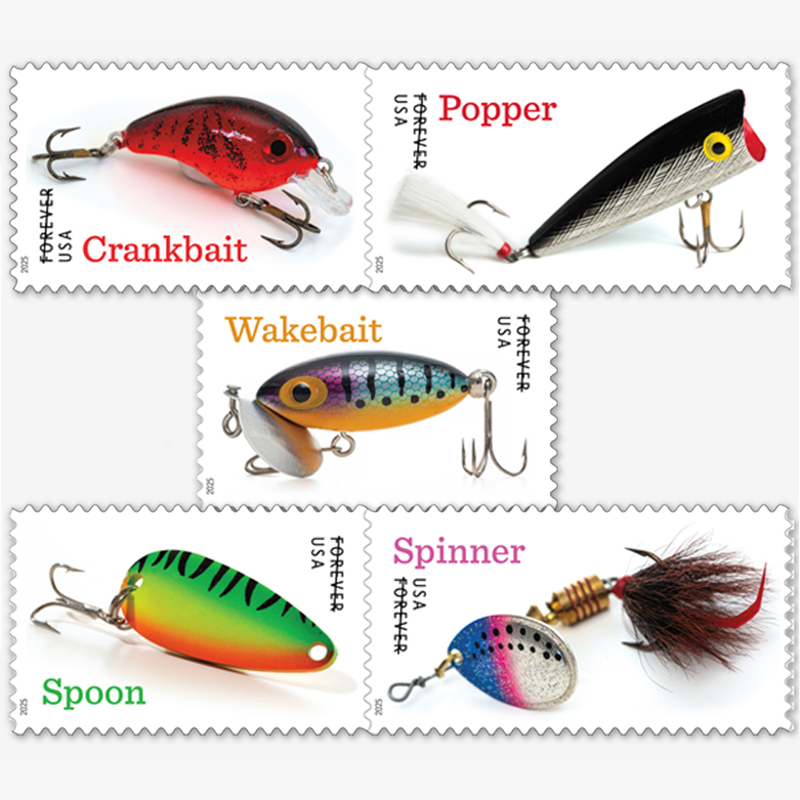 2025 Freshwater Fishing Lures Forever First Class Postage Stamps Stamp Online Store