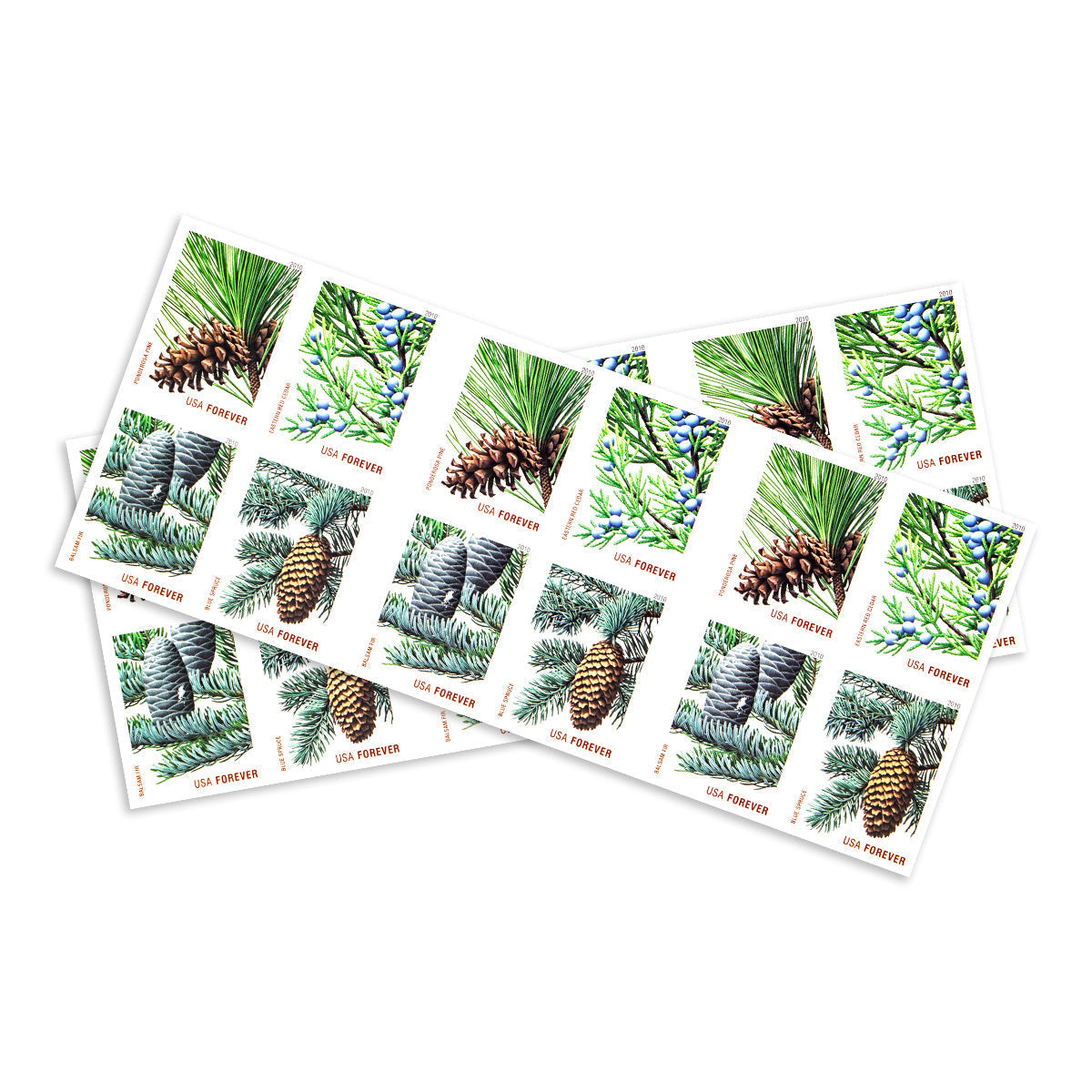 2010 Holiday Evergreens Forever First Class Postage Stamps Foreverstamp