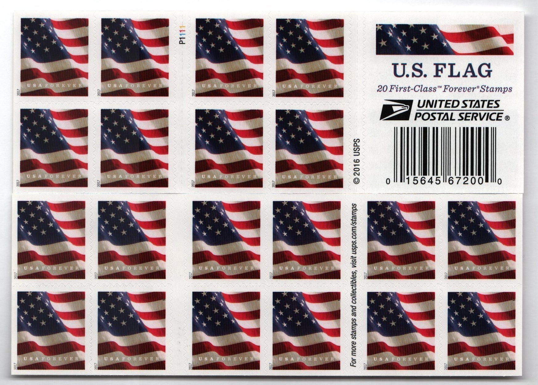 2017 U.S. Flag Forever First Class Postage Stamps Foreverstamp