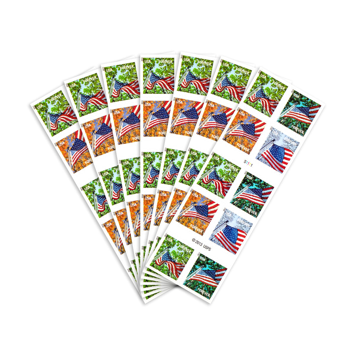 2013 A Flag for All Seasons Forever First Class Postage Stamps Foreverstamp