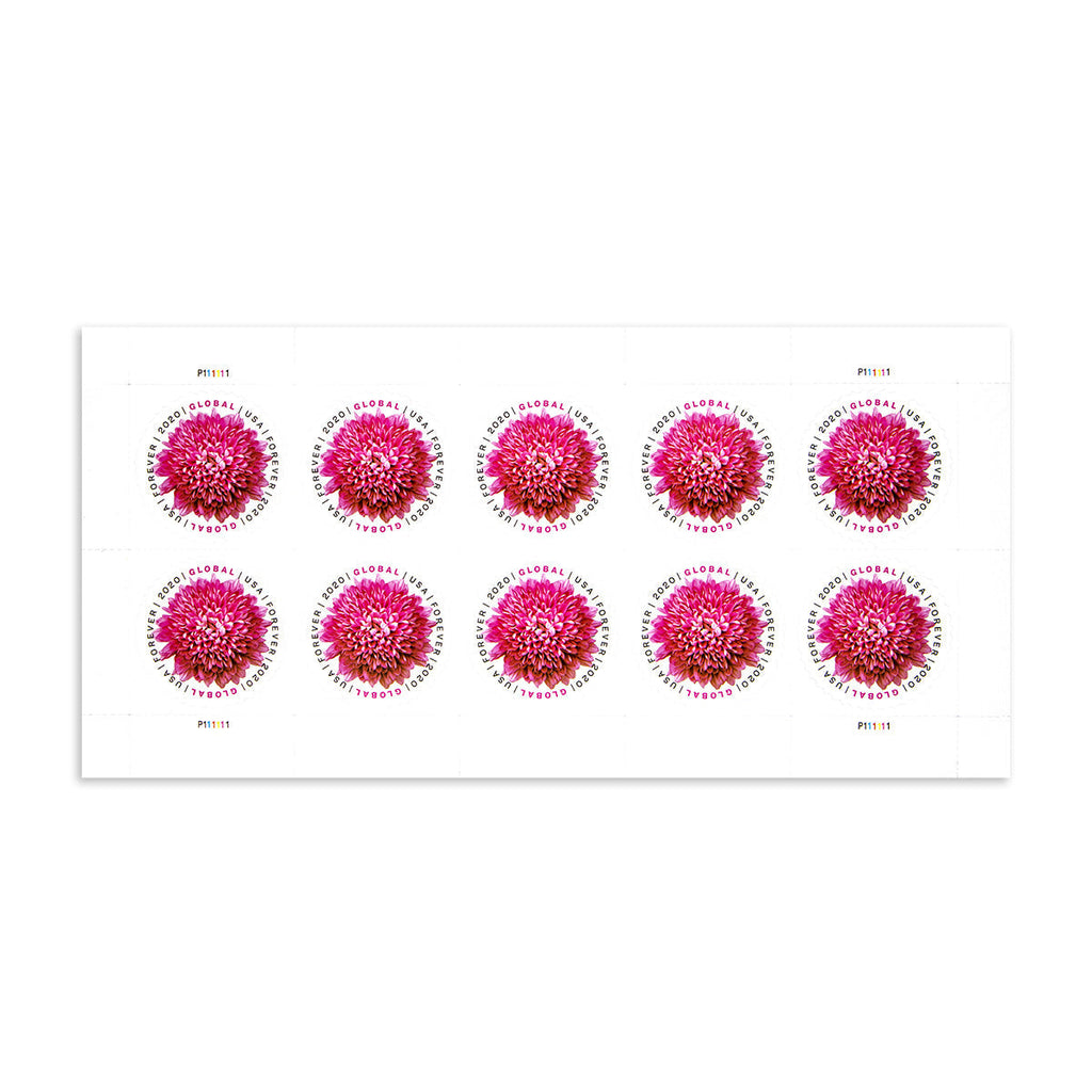 2020 Global Chrysanthemum International  First Class Forever US Postage Stamps Foreverstamp
