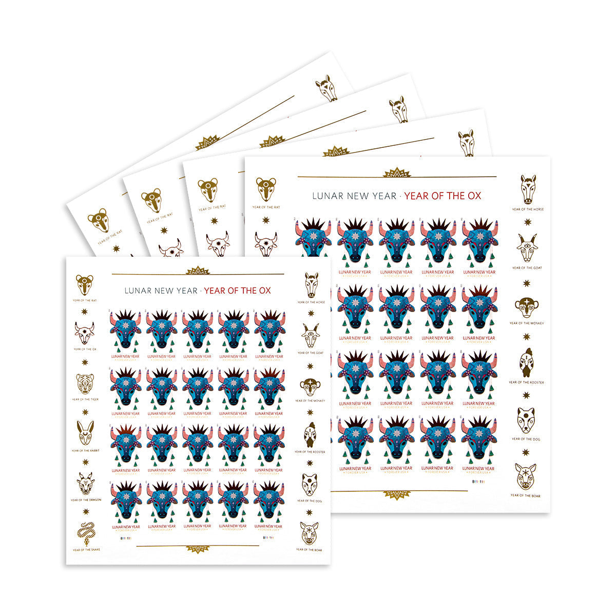 2021 Year of the Ox Stamp Celebrates Lunar New Year Forever First Class Postage Stamps Foreverstamp