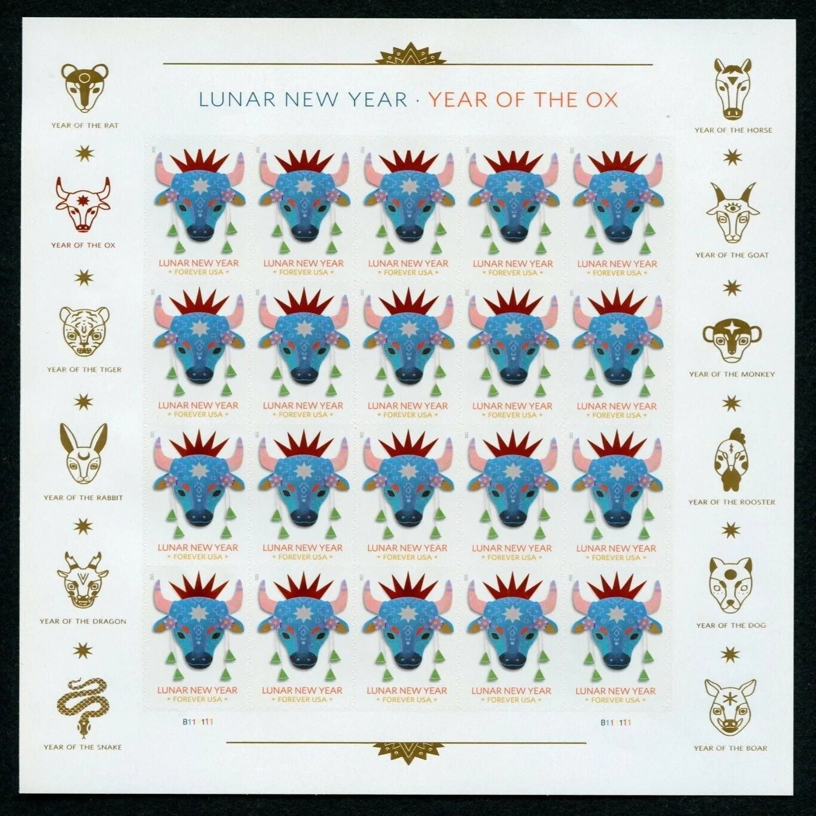 2021 Year of the Ox Stamp Celebrates Lunar New Year Forever First Class Postage Stamps Foreverstamp