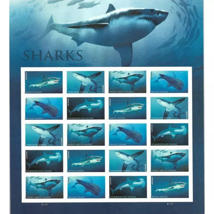 2017 Sharks Forever First Class Postage Stamps Foreverstamp