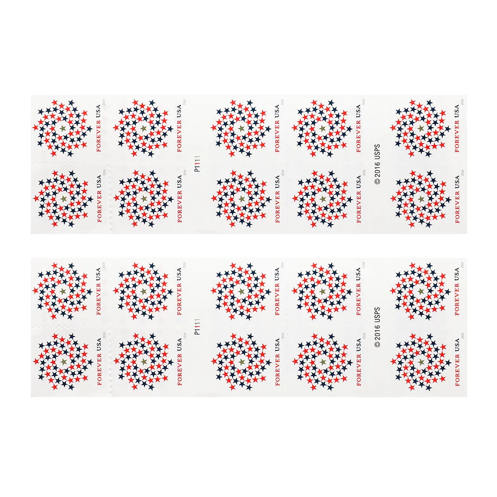 2016 Patriotic Spiral Forever First Class Postage Stamps Foreverstamp