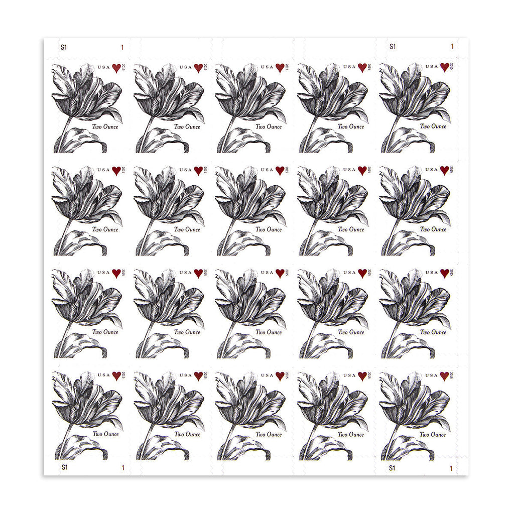 2015 Wedding Series: Vintage Tulip Two Ounce First Class Postage Stamps Foreverstamp