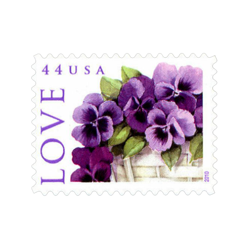 2010 Love-Purple Orchid in Snow Postage  First Class Postage Stamps (Value Stamp Not Forever) Stamp Online Store