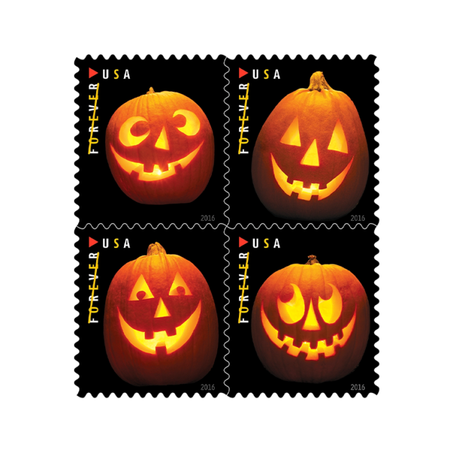 2016 Pumpkin Lantern  Forever First Class Postage Stamps Stamp Online Store