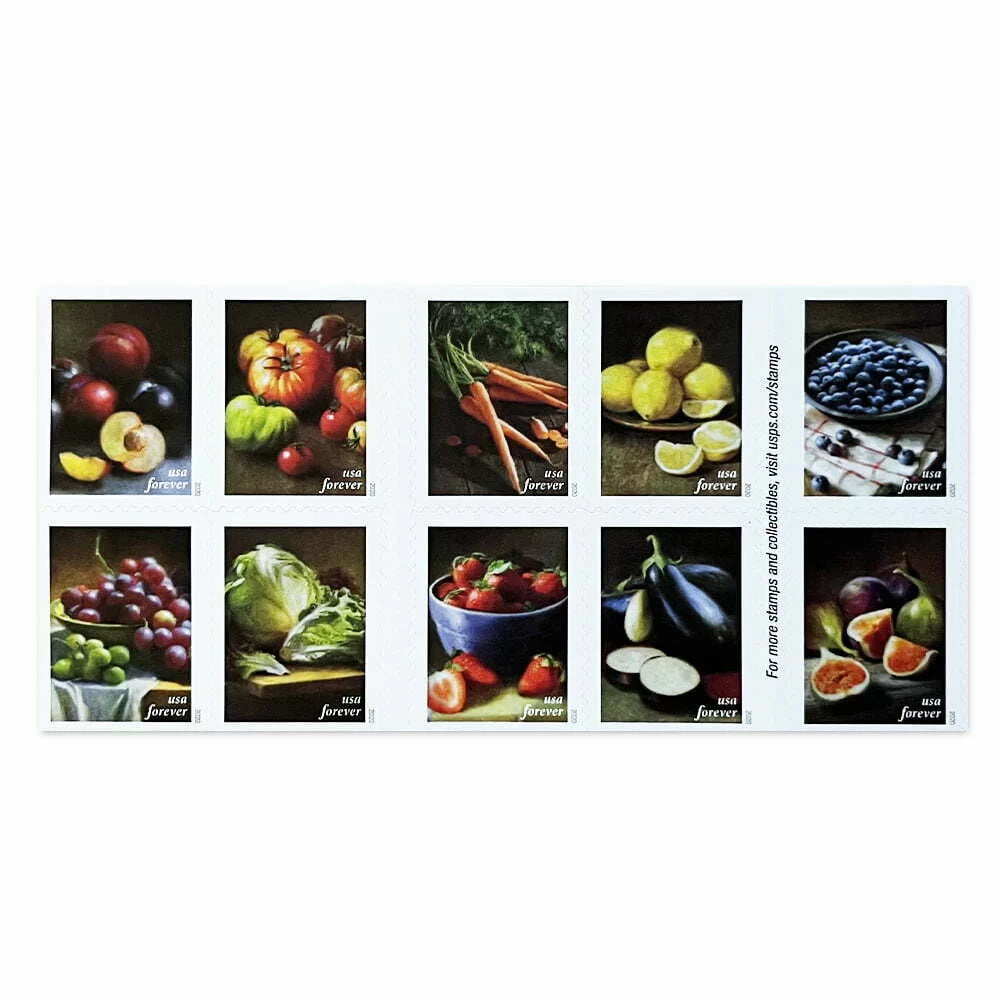 2020 Fruit of Vegetables Forever First Class Postage Stamps Foreverstamp