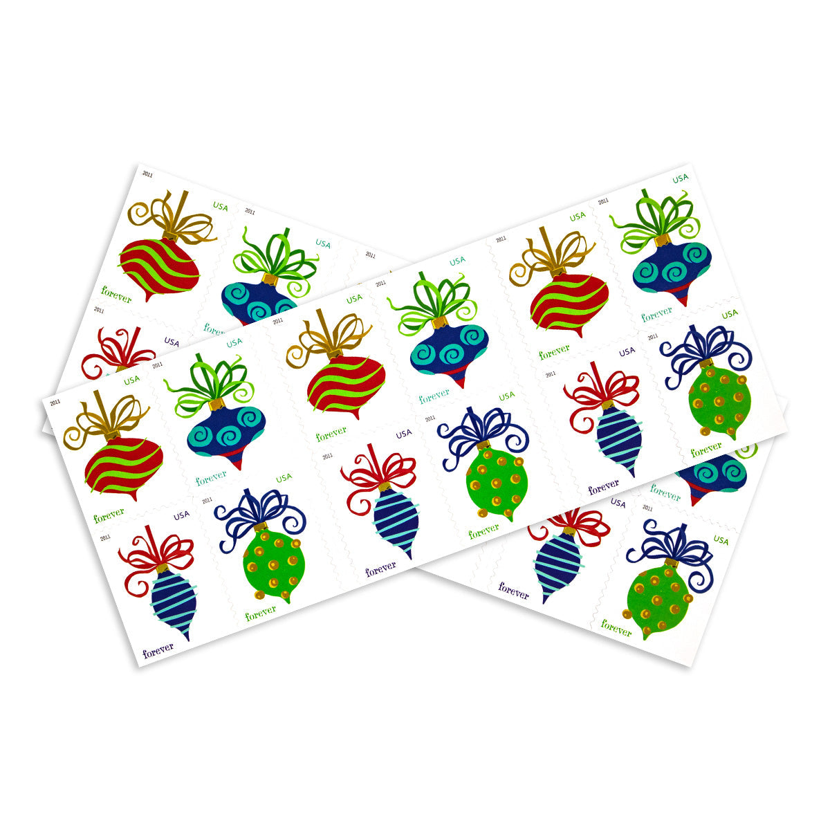 2011  Contemporary Christmas: Holiday Baubles Forever First Class Postage Stamps Foreverstamp