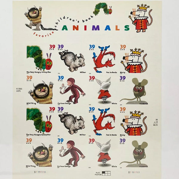 2005 Favorite Children's Book Animals Stamps First Class Postage Stamps (Value Stamp Not Forever) Stamp Online Store