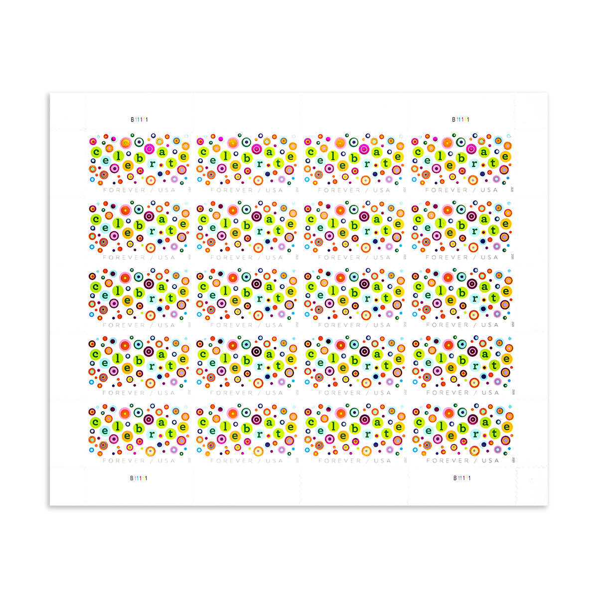 2020 Let's Celebrate! Forever First Class Postage Stamps Stamp Online Store