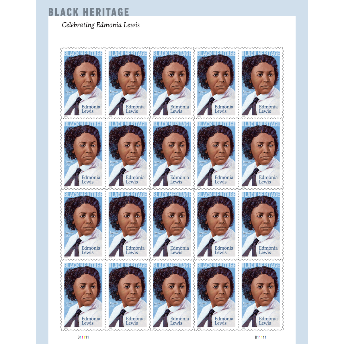 2022 Edmonia Lewis - Black Heritage Forever First Class Postage Stamps Stamp Online Store