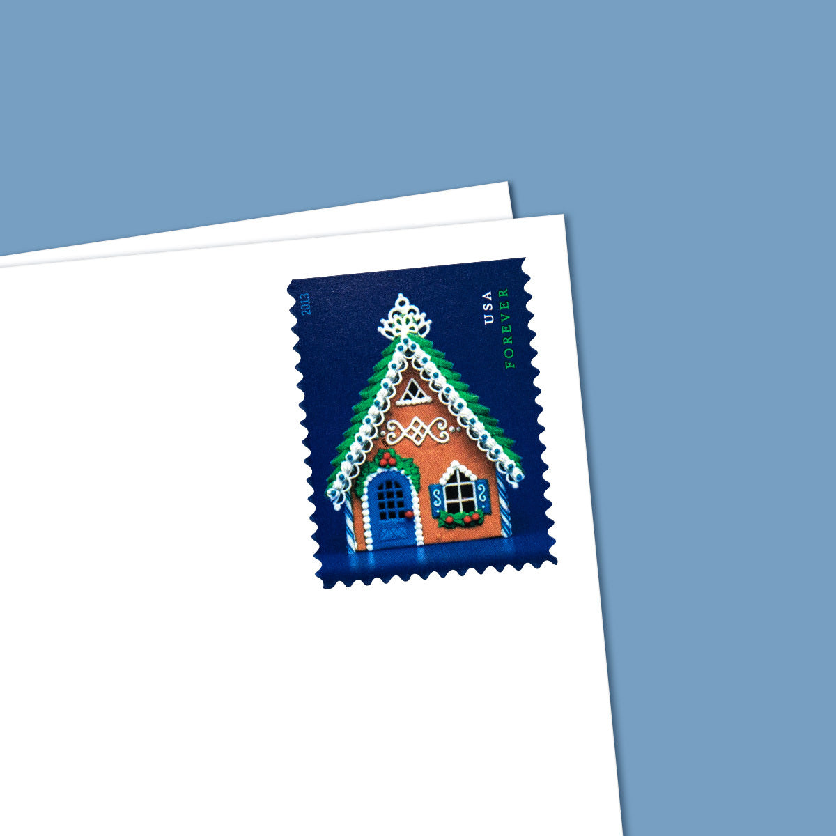 2013 Contemporary Christmas: Gingerbread Houses  Forever First Class Postage Stamps Foreverstamp