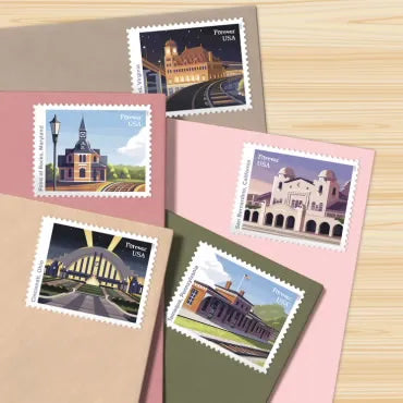2023 Classic Railroad Stations Forever First Class Postage Stamps Foreverstamp