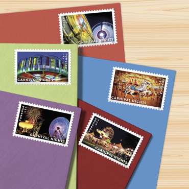 2024 Carnival Nights Forever First Class Postage Stamps Online Stamp Club