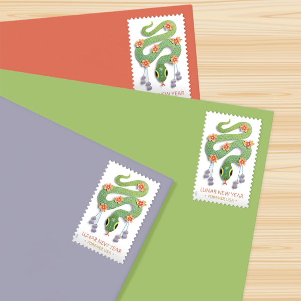 2025 Lunar New Year • Year of the Snake Forever First Class Postage Stamps Stamp Online Club