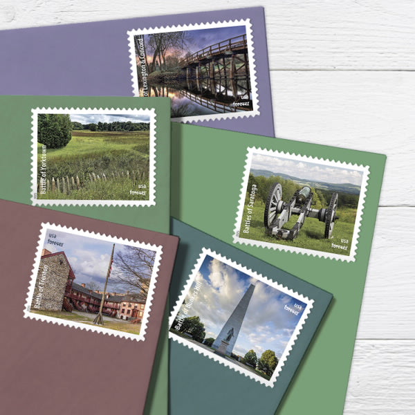 2025 Battlefields of the American Revolution Forever First Class Postage Stamps USPostageHub
