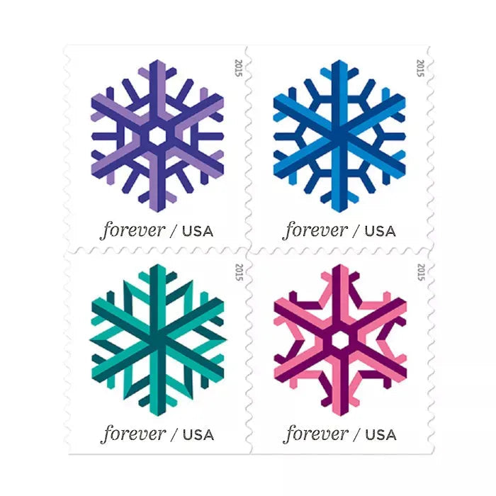 2015 Geometric Snowflake Forever First Class Postage Stamps Foreverstamp