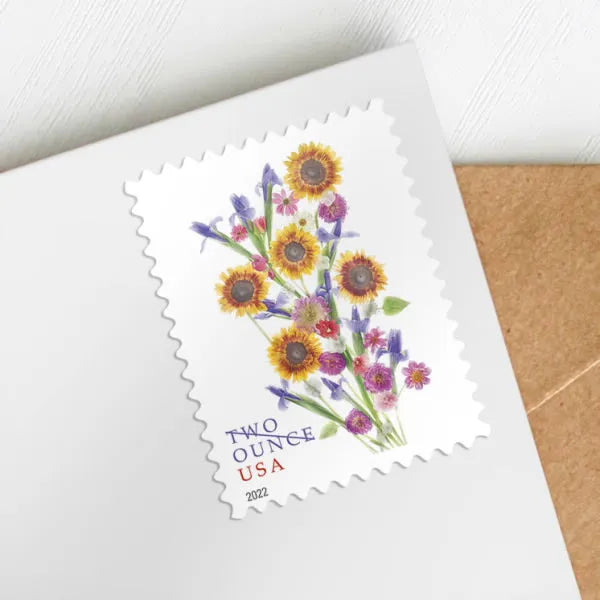 2022 Sunflower Bonquet Two Ounce Forever First Class Postage Stamps Foreverstamp