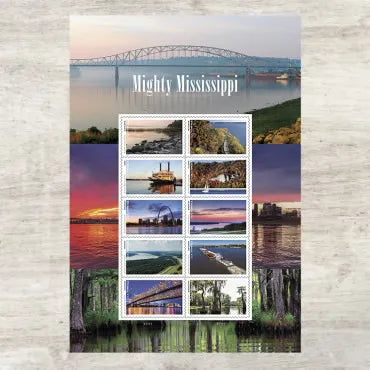 2022 Mighty Mississippi Forever First Class Postage Stamps Foreverstamp