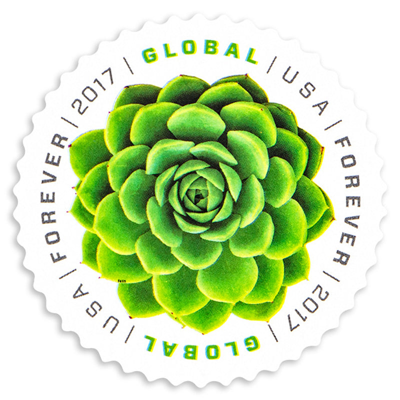 2017 Global Green Succulent  Forever First Class U.S Postage Stamps Foreverstamp