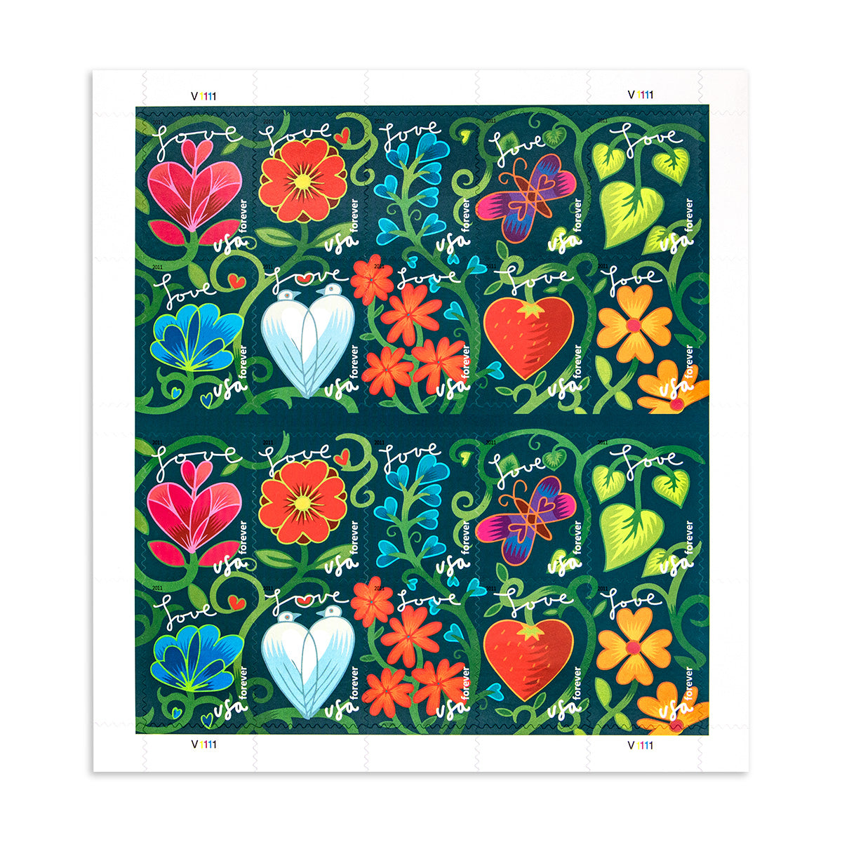 2011 Garden of Love Forever First Class Postage Stamps Foreverstamp