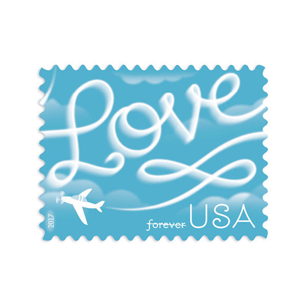 2017 Love Series: Airplane Skywriting “Love” Forever First Class Postage Stamps Stamp Online Store