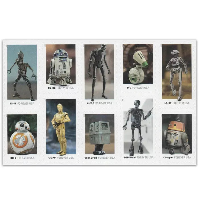 2021 Star Wars Droids Forever First Class Postage Stamps Foreverstamp