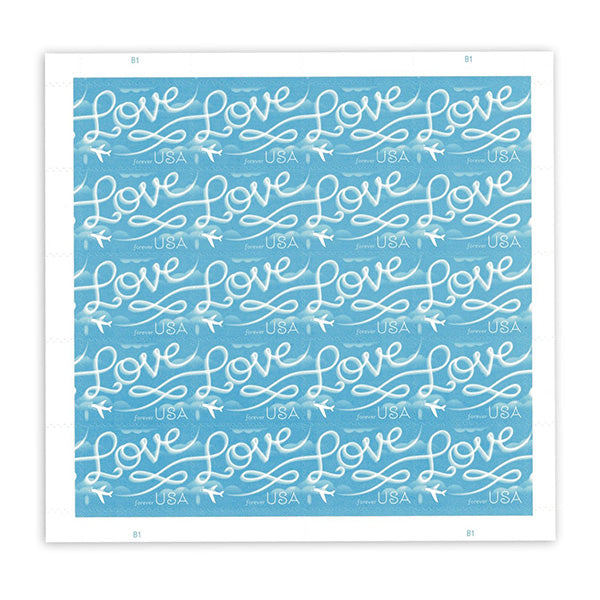2017 Love Series: Airplane Skywriting “Love” Forever First Class Postage Stamps Stamp Online Store