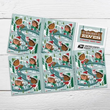 2022 Holiday Elves Forever First Class Postage Stamps Foreverstamp