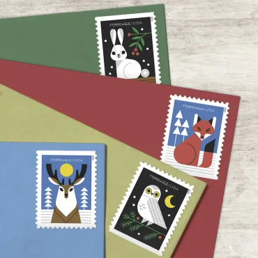 2023 Winter Woodland Animals Forever First Class Postage Stamps Foreverstamp