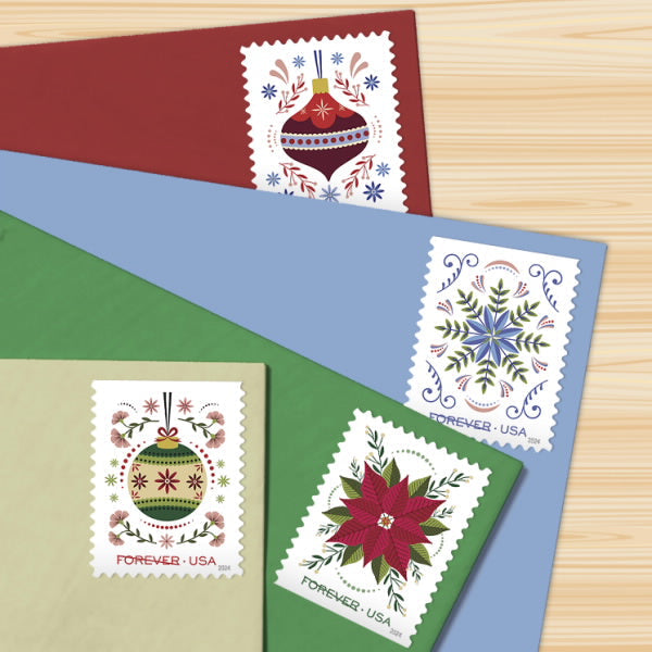 2024 Holiday Joy First Class Postage Stamps Stamp Online Store