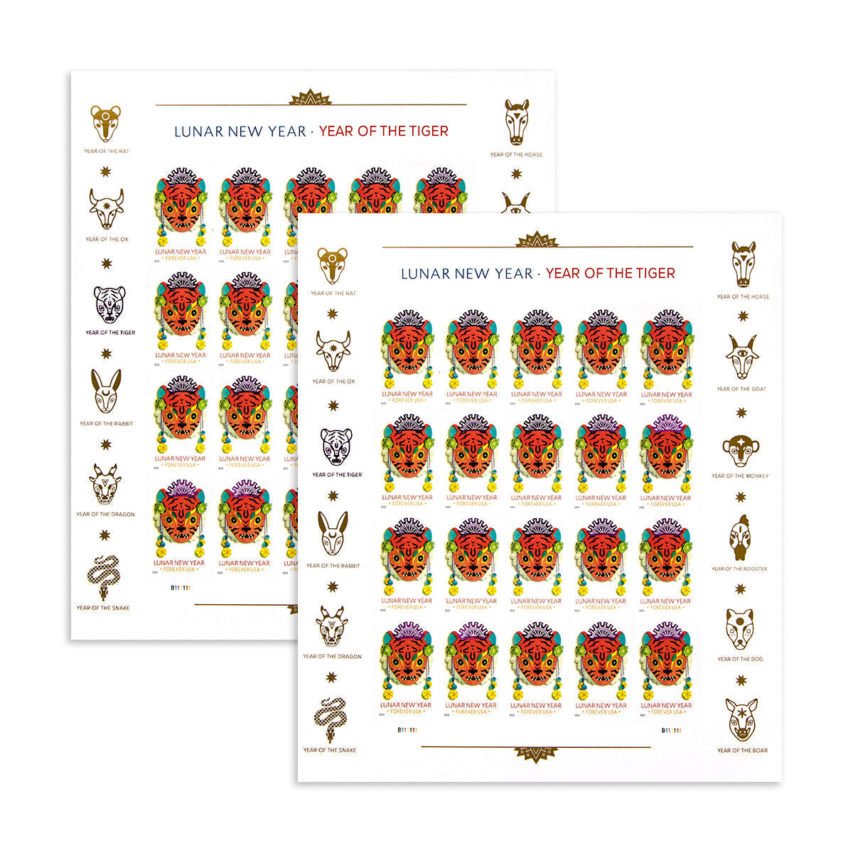 2022 Year of the Tiger Stamp Celebrates Lunar New Year Forever First Class Postage Stamps Foreverstamp