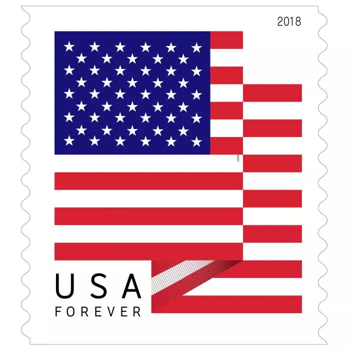 2018 U.S. Flag  Forever First Class Postage Stamps Foreverstamp