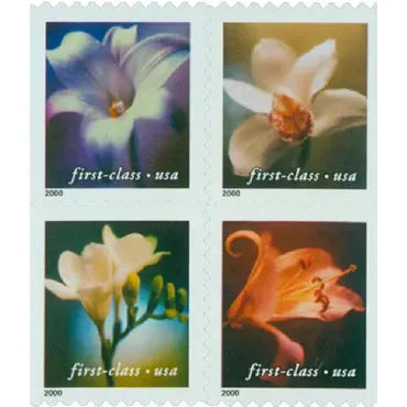 2000 34c Lilies First Class Postage Stamps (Value Stamp Not Forever) Foreverstamp