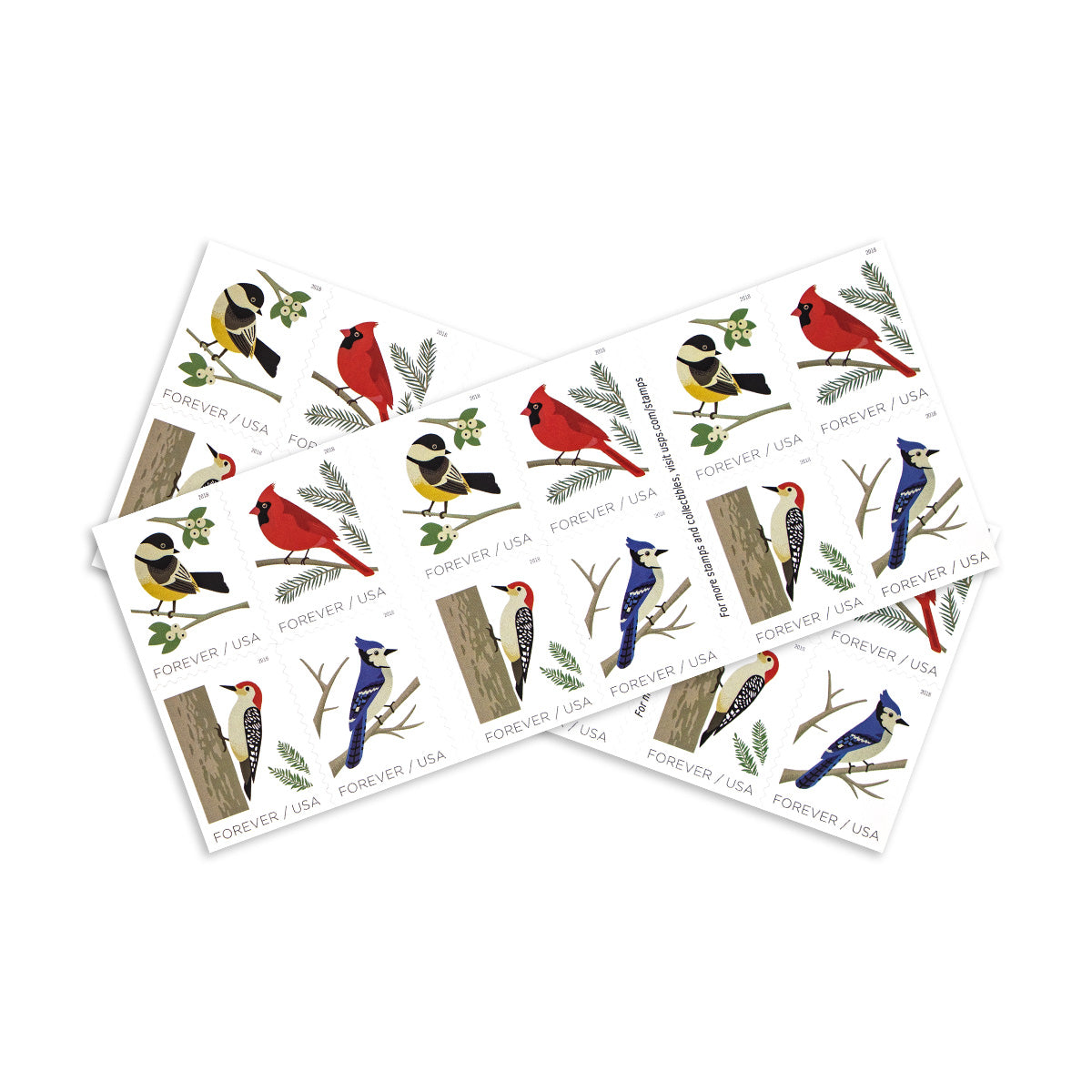 2018 Birds in Winter Forever First Class Postage Stamps Foreverstamp