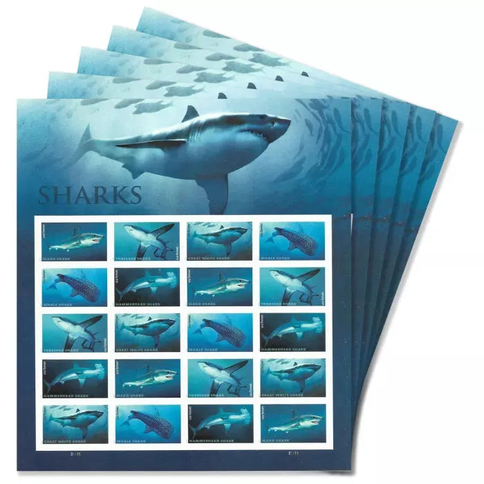 2017 Sharks Forever First Class Postage Stamps Foreverstamp