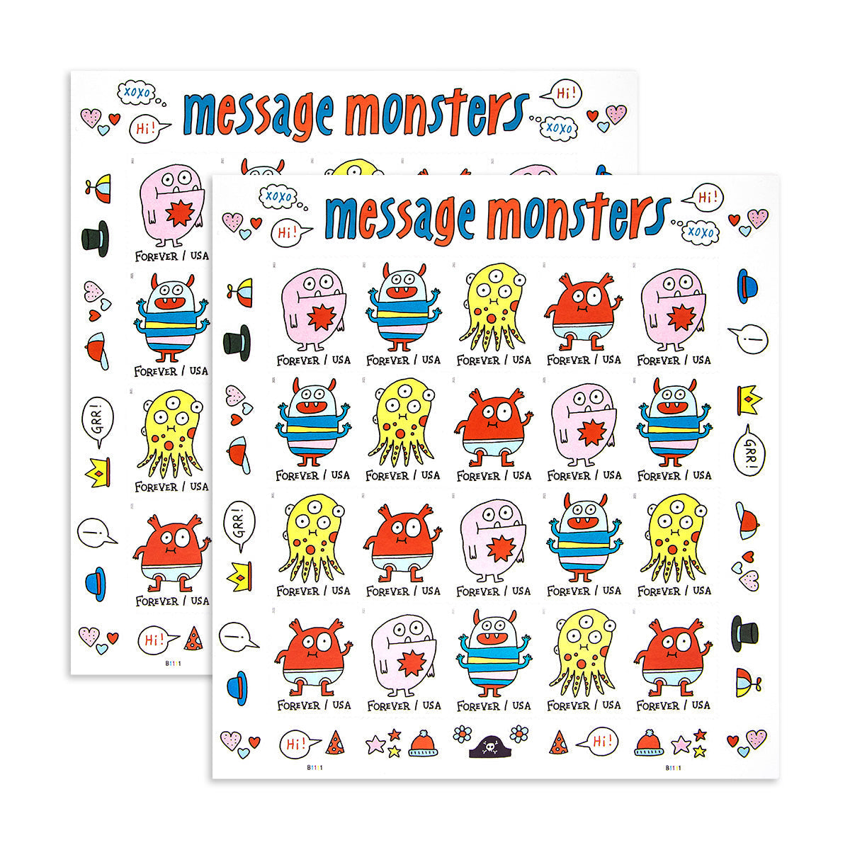 2021 Message Monsters Forever First Class Postage Stamps Foreverstamp