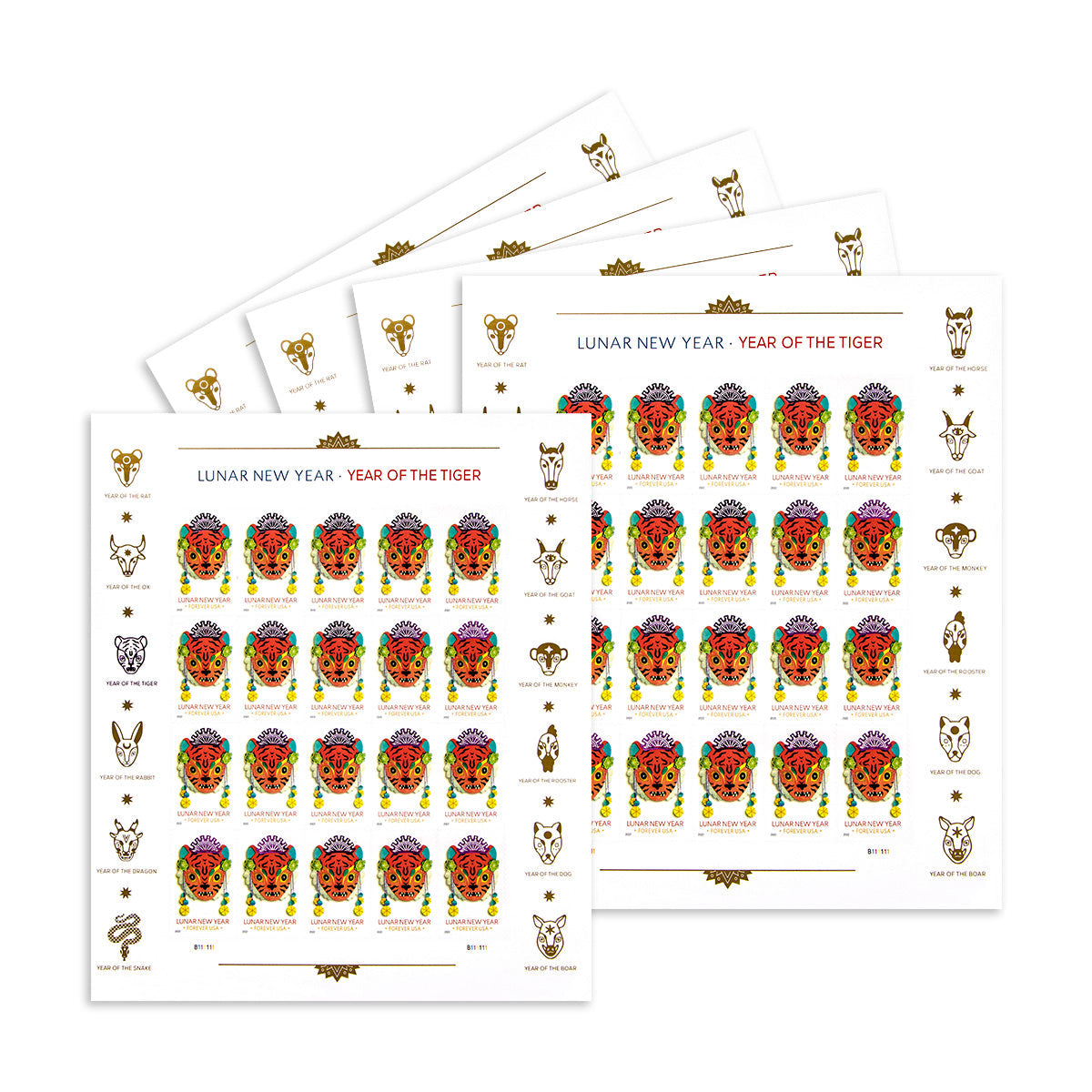 2022 Year of the Tiger Stamp Celebrates Lunar New Year Forever First Class Postage Stamps Foreverstamp