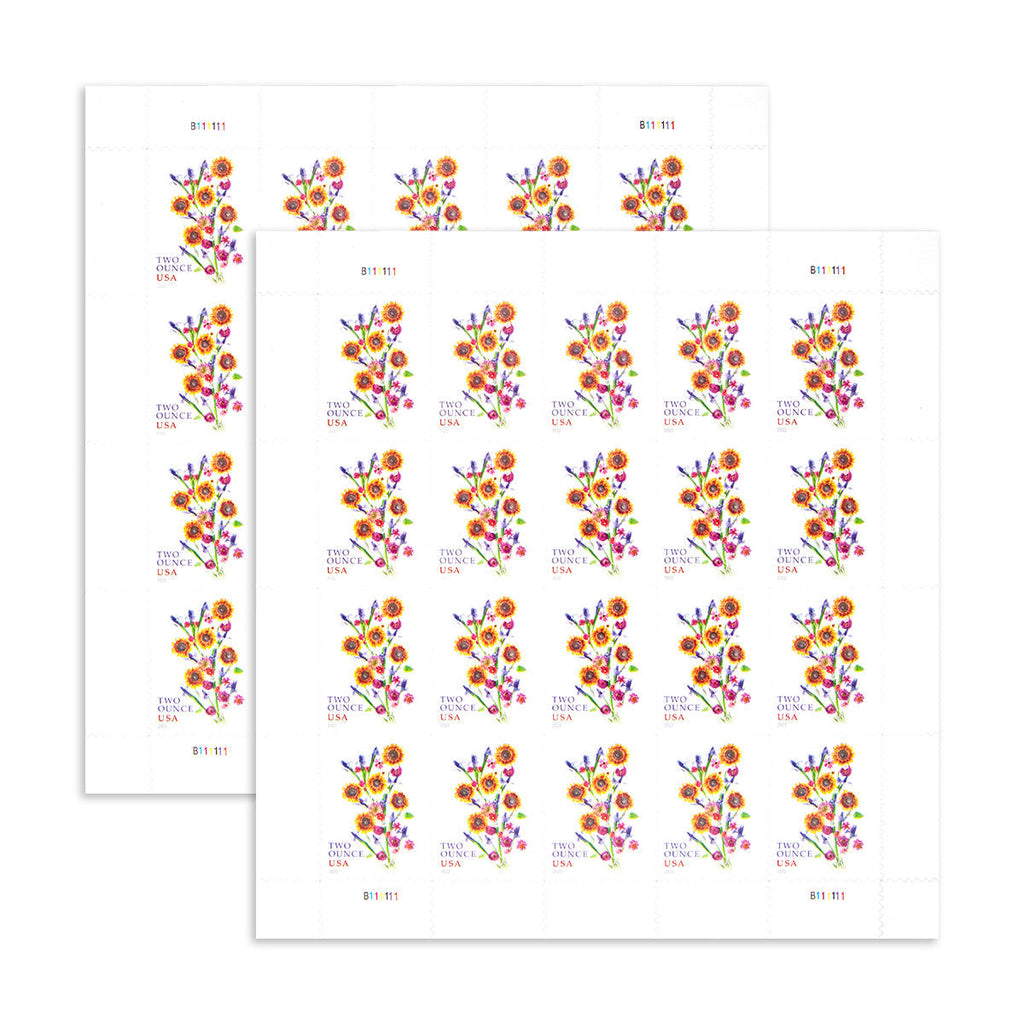 2022 Sunflower Bonquet Two Ounce Forever First Class Postage Stamps Foreverstamp