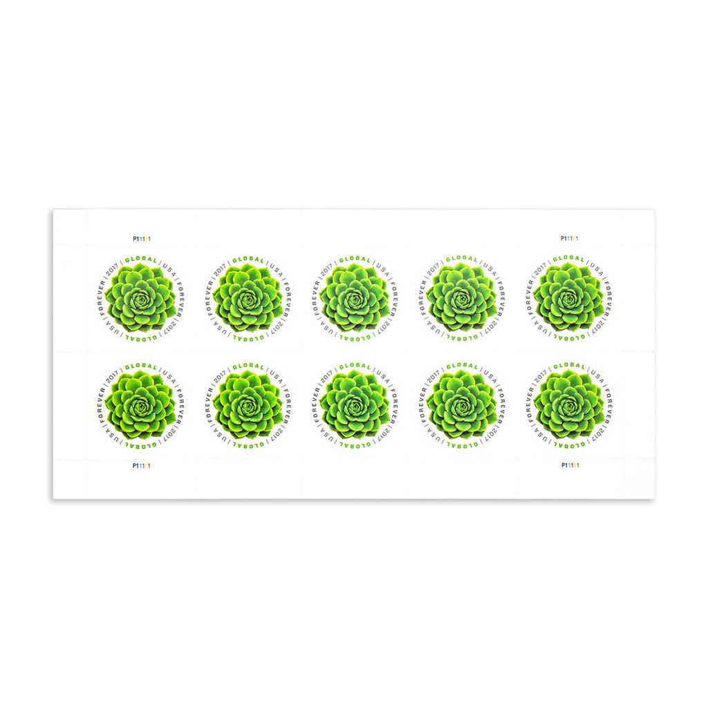 2017 Global Green Succulent  Forever First Class U.S Postage Stamps Foreverstamp