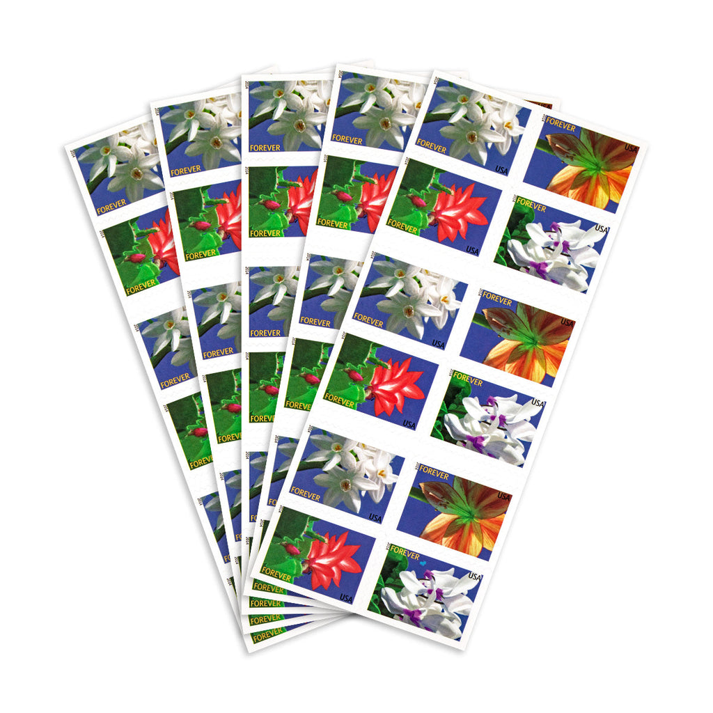 2014 Imperforate Winter Flowers Forever First Class Postage Stamps Foreverstamp