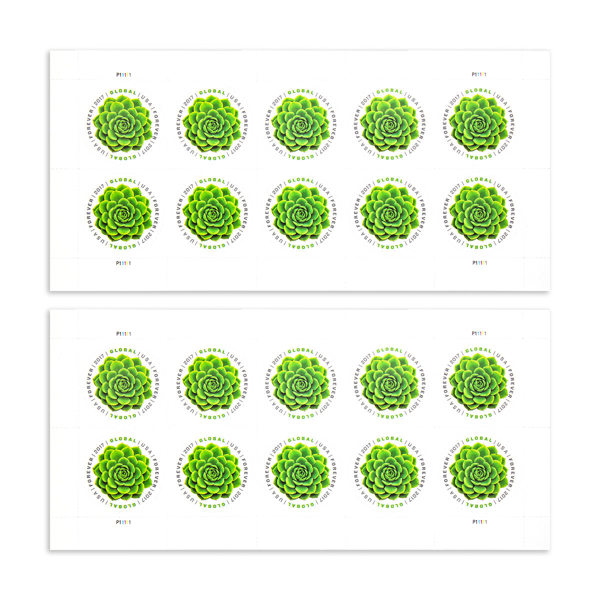 2017 Global Green Succulent  Forever First Class U.S Postage Stamps Foreverstamp