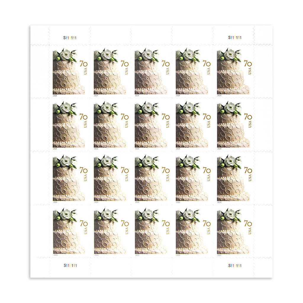 2014 Wedding Series: Wedding Cake Forever First Class Postage Stamps (Value Stamp Not Forever) Stamp Online Store
